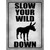 Slow Your Wild Down Novelty Rectangle Sticker Decal