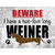 Two Foot Long Weiner Novelty Rectangle Sticker Decal