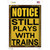 Still Plays With Trains Novelty Rectangle Sticker Decal