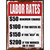 Labor Rates Watch Help Worked Novelty Rectangle Sticker Decal