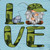 Camo Love Fishing Gnome Novelty Square Sticker Decal