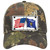 Wisconsin Crossed US Flag Novelty License Plate Hat