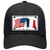 France Crossed US Flag Novelty License Plate Hat