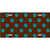 Teal Polka Dots Brown Metal Novelty License Plate