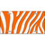 Orange White Zebra Metal Novelty License Plate