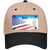 Iowa with American Flag Novelty License Plate Hat