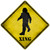 Bigfoot Xing Novelty Metal Crossing Sign