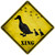 Ducks Xing Novelty Metal Crossing Sign