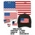 American Flag Eagle Black Novelty License Plate Hat
