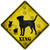Dogs Xing Novelty Metal Crossing Sign