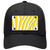 Yellow White Zebra Novelty License Plate Hat