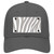 Grey White Zebra Novelty License Plate Hat