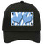 Light Blue White Zebra Light Blue Centered Hearts Novelty License Plate Hat