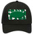 Green White Giraffe Green Center Oval Novelty License Plate Hat