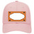 Orange White Quatrefoil Center Scallop Novelty License Plate Hat