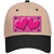 Pink White Quatrefoil Hot Pink Center Hearts Novelty License Plate Hat