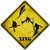 Skier Xing Novelty Metal Crossing Sign