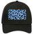 Light Blue Black Cheetah Novelty License Plate Hat