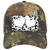 White Black Cheetah White Center Hearts Novelty License Plate Hat