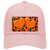 Orange Black Cheetah Orange Center Hearts Novelty License Plate Hat