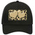 Gold Black Cheetah Gold Center Hearts Novelty License Plate Hat