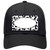 White Black Cheetah Scallop Novelty License Plate Hat