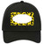 Yellow Black Cheetah Scallop Novelty License Plate Hat