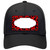 Red Black Cheetah Scallop Novelty License Plate Hat