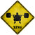 Weight Lifting Xing Novelty Metal Crossing Sign