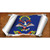 North Dakota Flag Scroll Metal Novelty License Plate