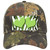 Lime Green White Zebra Hearts Oil Rubbed Novelty License Plate Hat