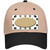 Gold White Dots Oval Oil Rubbed Novelty License Plate Hat