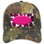 Pink White Oval Giraffe Oil Rubbed Novelty License Plate Hat