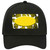 Yellow White Oval Giraffe Oil Rubbed Novelty License Plate Hat