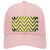 Yellow White Chevron Oil Rubbed Novelty License Plate Hat