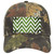 Lime Green White Chevron Oil Rubbed Novelty License Plate Hat