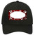 Paw Scallop Red White Novelty License Plate Hat