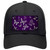 Purple White Butterfly Oil Rubbed Novelty License Plate Hat