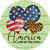America Land Of The Free Hearts Novelty Circle Coaster Set of 4
