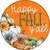 Happy Fall Yall Pumpkins Novelty Circle Coaster Set of 4