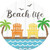 Beach Life Novelty Circle Coaster Set of 4