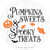Pumpkin Sweets Spooky Treats Novelty Circle Coaster Set of 4