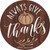 Always Give Thanks Pumpkin Novelty Circle Coaster Set of 4