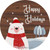 Happy Holidays Polar Bear Novelty Circle Coaster Set of 4