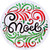 Noel Christmas Novelty Circle Coaster Set of 4
