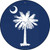 South Carolina Flag Novelty Metal Circle Sign C-1783