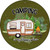 Camping Is My Happy Place Novelty Metal Circle Sign