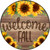 Welcome Fall Sunflowers Novelty Metal Circle Sign