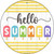 Hello Summer Popsicle Novelty Metal Circle Sign