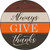 Always Give Thanks Novelty Metal Circle Sign